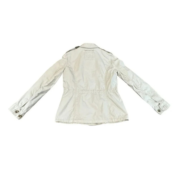 Super Cute Vintage GUC Banana Republic Cargo Jacket XS off White Military flaw - Picture 4 of 9